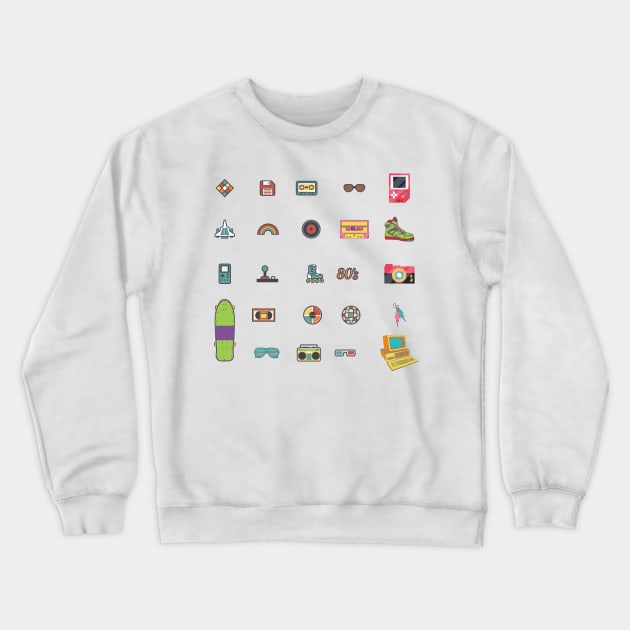 80s pattern Crewneck Sweatshirt by Tamie